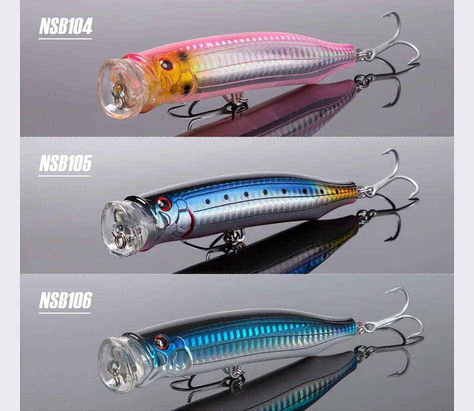 Leurre Popper Topwater Noeby — Bar Thon Mer & Eau Douce