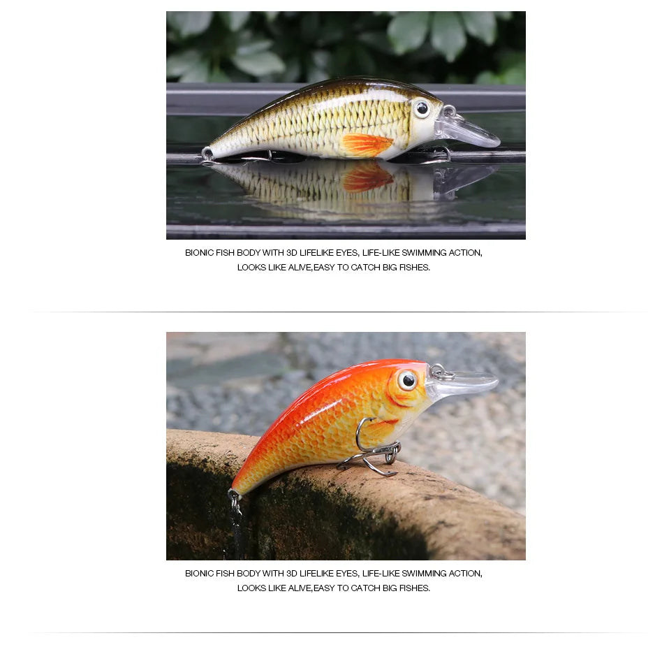 Leurre Rigide Wobbler TREHOOK | Crankbait Bar & Truite — 60mm/70mm