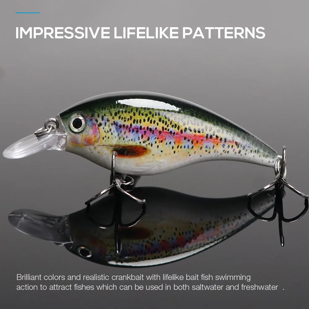 Leurre Rigide Wobbler TREHOOK | Crankbait Bar & Truite — 60mm/70mm