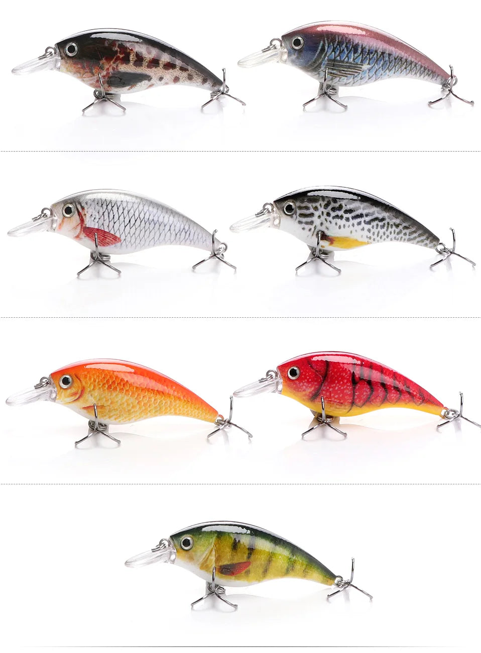 Leurre Rigide Wobbler TREHOOK | Crankbait Bar & Truite — 60mm/70mm