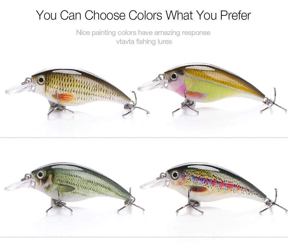 Leurre Rigide Wobbler TREHOOK | Crankbait Bar & Truite — 60mm/70mm