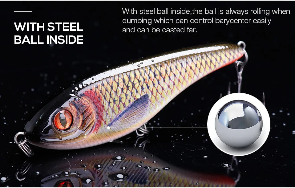 Leurre Jerkbait VIB Coulant TREHOOK 21g 9cm — Brochet Bar Sandre
