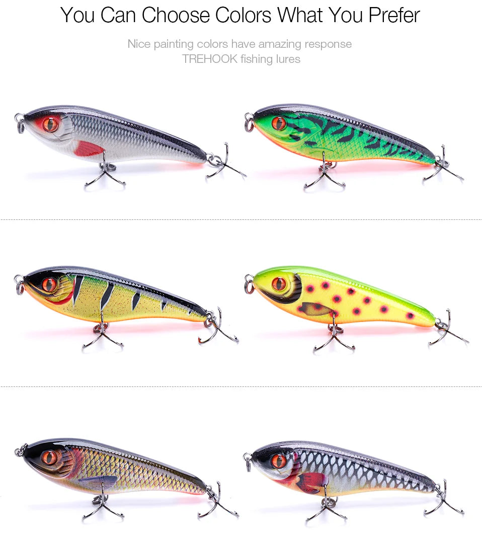 Leurre Jerkbait VIB Coulant TREHOOK 21g 9cm — Brochet Bar Sandre
