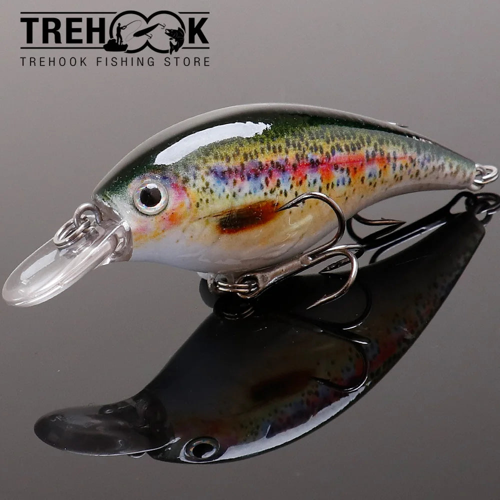 Leurre Rigide Wobbler TREHOOK | Crankbait Bar & Truite — 60mm/70mm