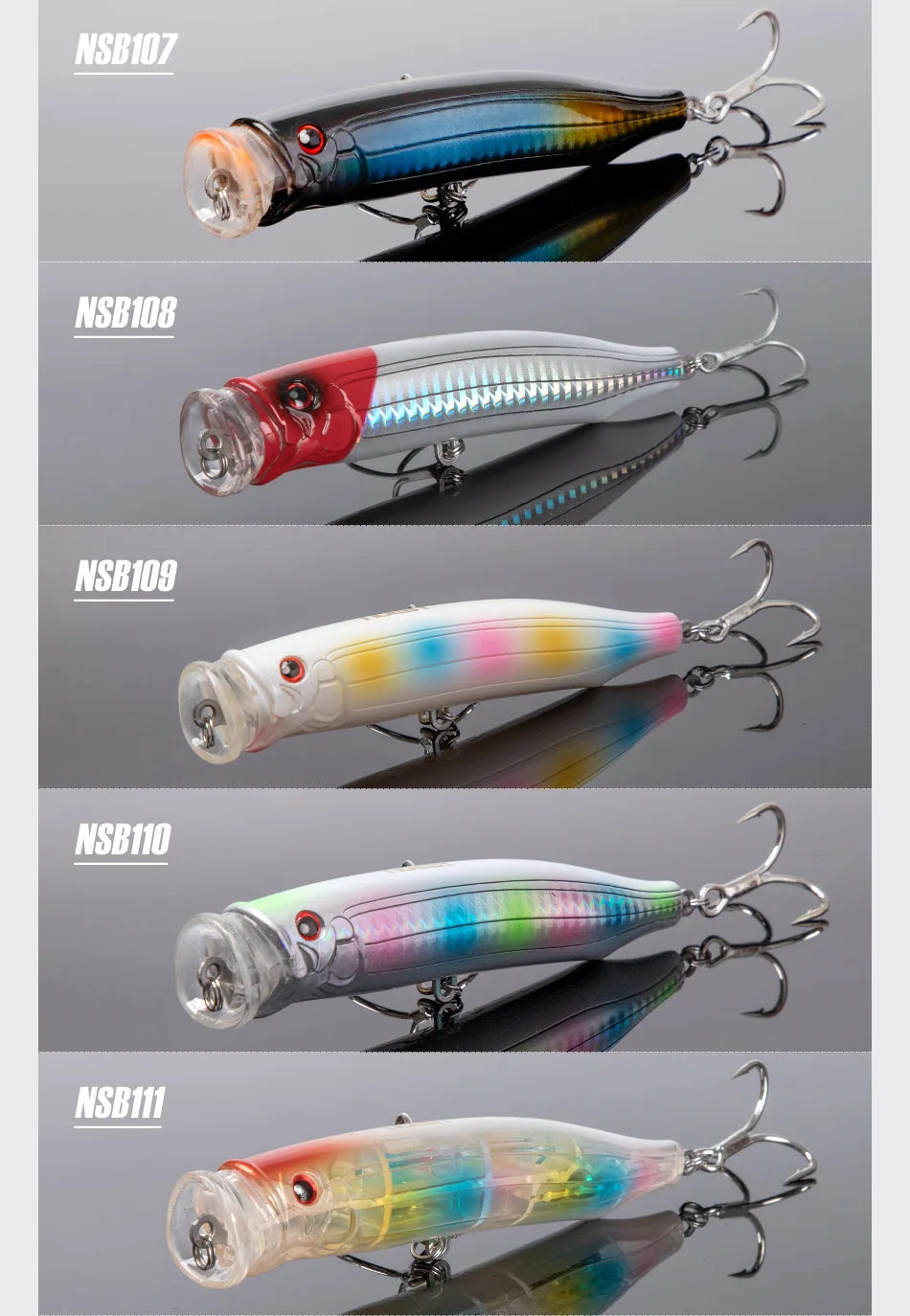 Leurre Popper Topwater Noeby — Bar Thon Mer & Eau Douce
