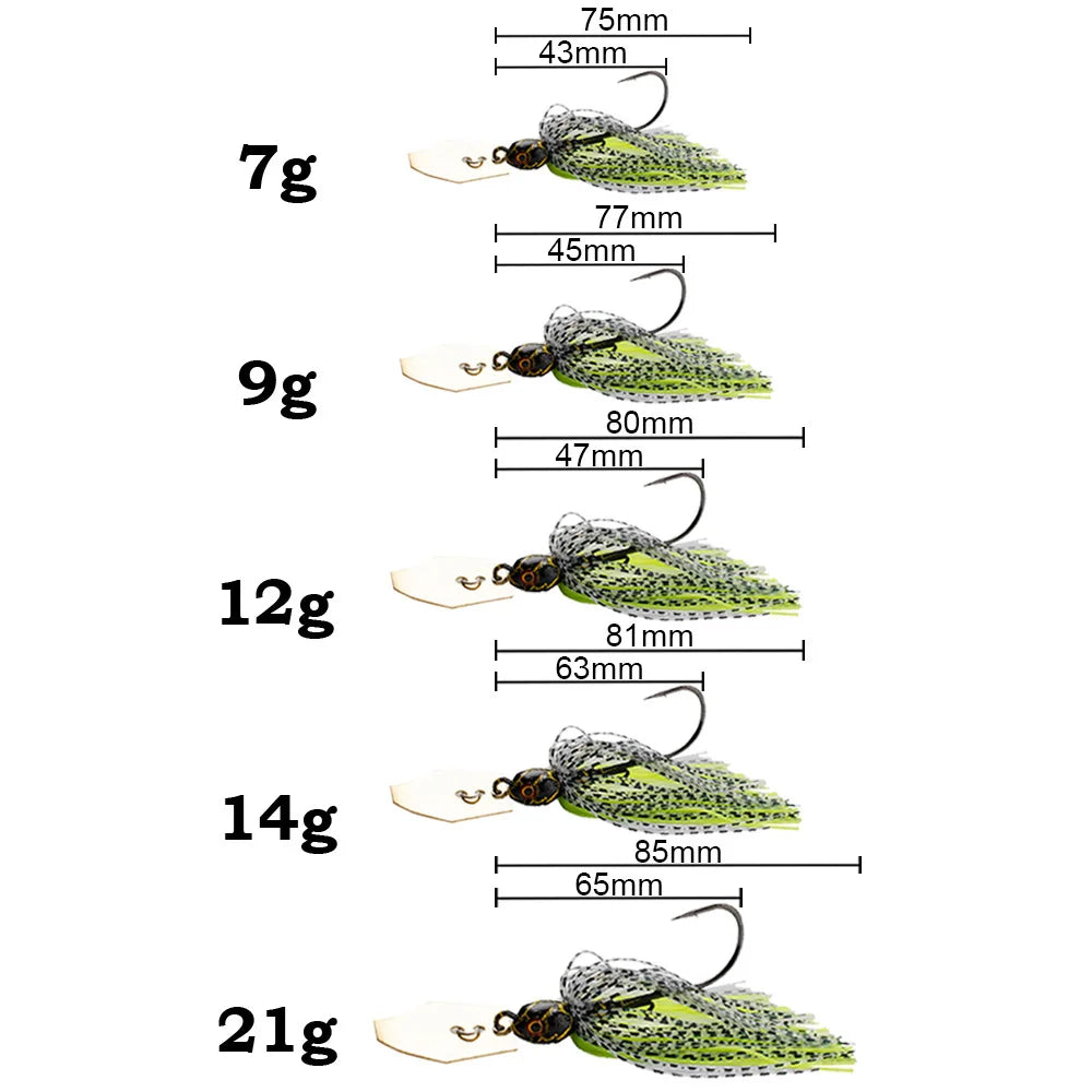 Chatterbait Spinnerbait — Brochet Perche Sandre 7g/9g/12g/14g/21g